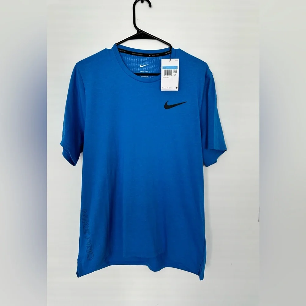 NWT Nike Pro Men's Blue Training T-Shirt - Picture 1 of 6
